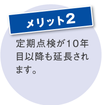 定期点検が10年目以降も延長されます